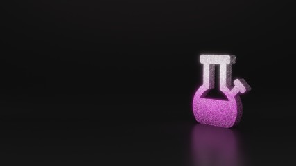 Obraz premium science glitter symbol of bong icon 3D rendering