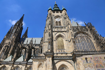 Fototapeta na wymiar Saint Vitus Cathedral in Prague in Czech Republic in Central Eur