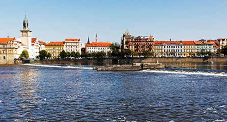Obraz premium Prague, a view from Vltava