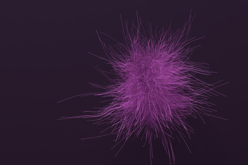 Fototapeta premium Artistic look abstract of fur, dreamy background. Closeup, 3D rendering & illustration.