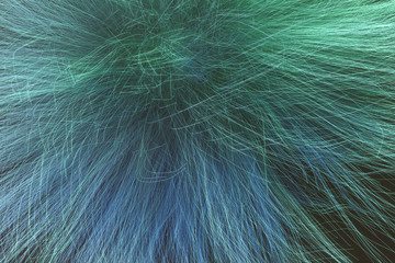 Artistic look abstract of fur, dreamy background. Closeup, 3D rendering & illustration.