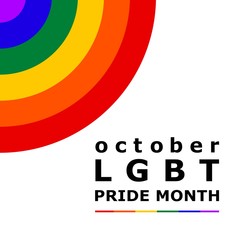LGBT Pride Month. Lesbian, gay, bisexual, transgender rainbow flag Poster, card, banner, background