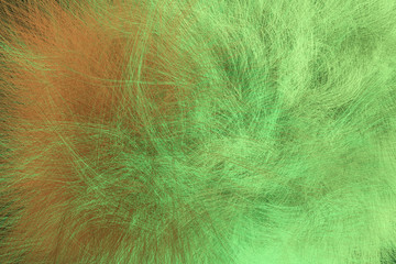 Artistic look abstract of fur, dreamy background. Closeup, 3D rendering & illustration.