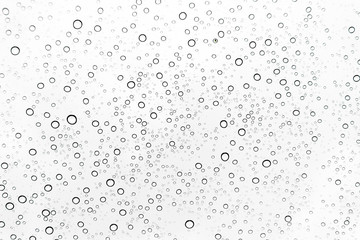 Rain drops on window glasses surface Natural Pattern of raindrops. Natural pattern of raindrops on white background for your design.