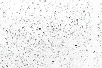Rain drops on window glasses surface Natural Pattern of raindrops. Natural pattern of raindrops on white background for your design.