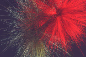 Artistic look abstract of fur, dreamy background. Closeup, 3D rendering & illustration.