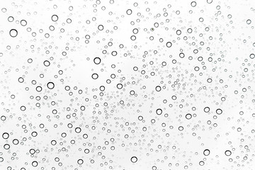 Rain drops on window glasses surface Natural Pattern of raindrops. Natural pattern of raindrops on white background for your design.