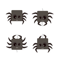 Set of Spider Icons
