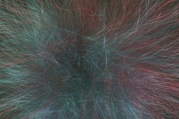 Artistic look abstract of fur, dreamy background. Closeup, 3D rendering & illustration.