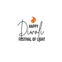 Obraz premium Happy Diwali Creative Typography Design elements