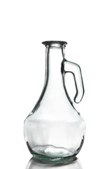 Antique Glass Cruet isolated on a white background.