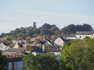 Fototapeta na wymiar Typical British city roofscape