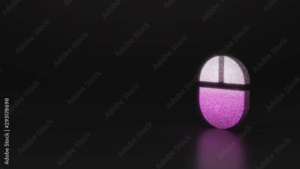 Poster science glitter symbol of computer icon 3d rendering
