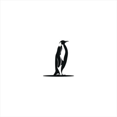  simple modern bold Black  penguin modern logo design	 