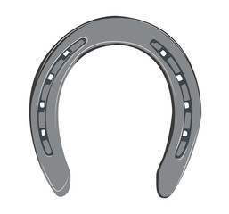 steel horseshoe vector illustration isolated