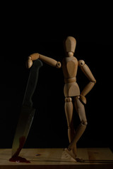 menacing knife with knife