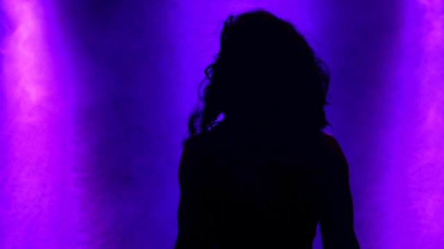 dark woman color background silhouette