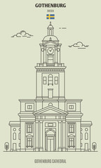 Obraz premium Cathedral in Gothenburg, Sweden. Landmark icon
