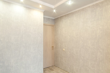 Russia, Moscow- June 23, 2018: interior room apartment. standard repair decoration in hostel