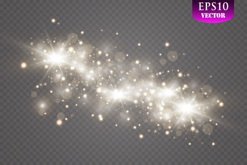 Glow light effect. Vector illustration. Christmas flash Concept.