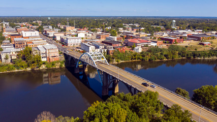 River Bridge into Historic Selma Alabama in Dallas County