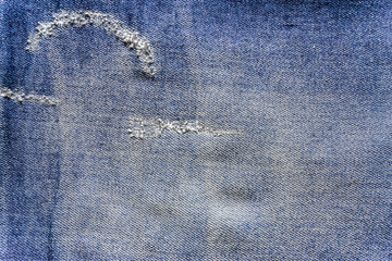 Jeans missing fashion. denim jeans background with seam of jeans fashion design. stitched texture denim background of fashion design. good for background.