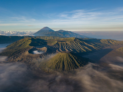 Aerial view of Mount Bromo, East Java, Indonesia