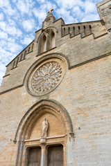 The building of the Catholic Church in Alcudia in Mallorca