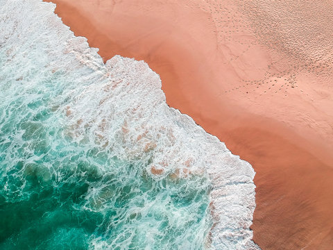 Aerial view of Bronte Beach, New South Wales, Australia