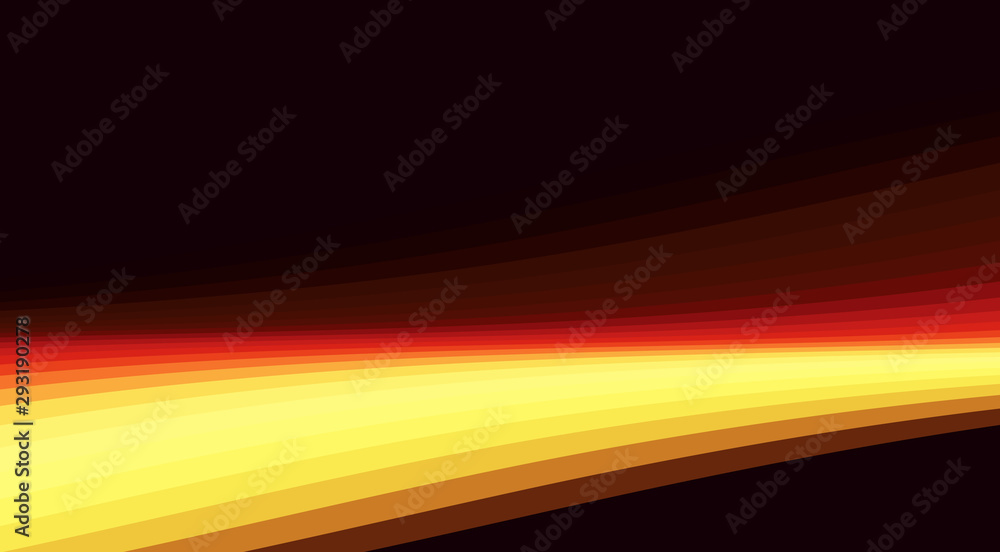 Poster presentation template with red and yellow line on brown background. vector