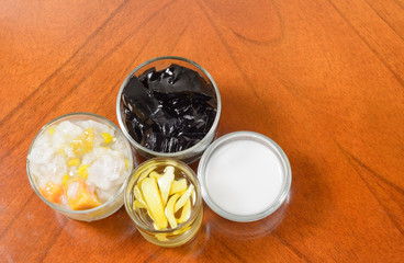 Thai dessert grass jelly