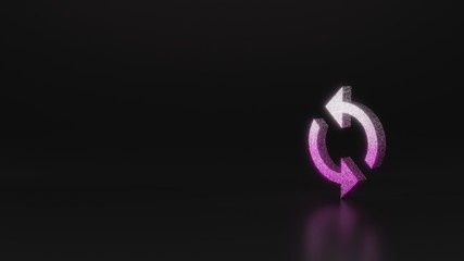 science glitter symbol of load icon 3D rendering