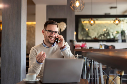 Man Having A Phone Conversation