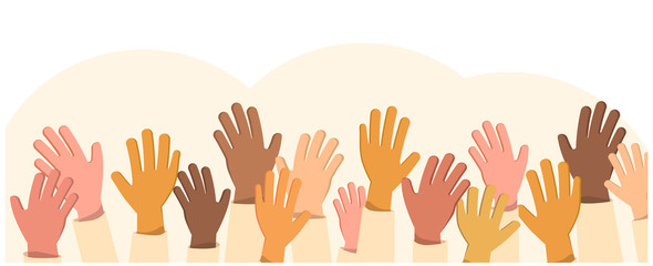 international Human Solidarity Day web banner of diverse friend group for social help, global equality concept. vector illustration