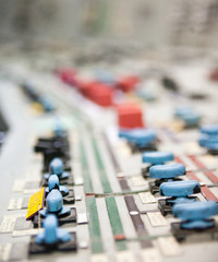 Obraz premium Control panel of the nuclear power plant