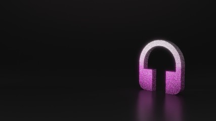 science glitter symbol of music01 icon 3D rendering
