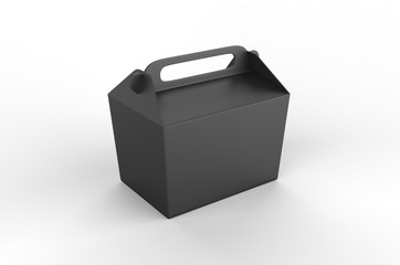 Fototapeta premium Realistic take away food box mock up set isolated on white background 3d render illustration.