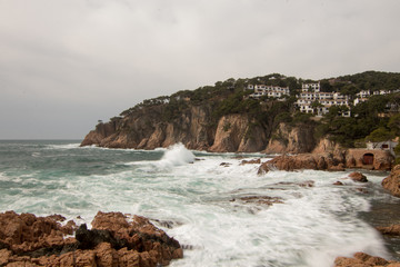 Fototapeta na wymiar natural landscape of sea rocks and sand