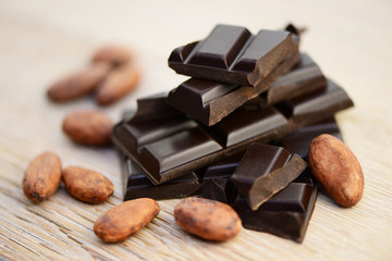 Schokolade Kakaobohnen