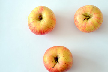 apples on white background