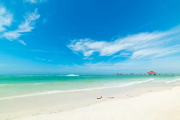 Fototapete Clearwater Strand, Florida Weißer Sand und türkisfarbenes Wasser in Clearwater