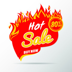 Hot Sale Fire Burn template banner concept design