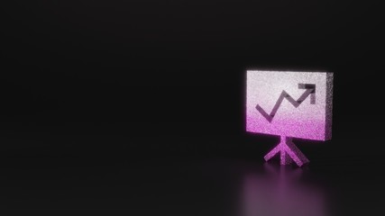 science glitter symbol of presentation  icon 3D rendering