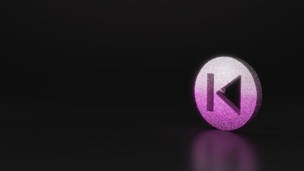 science glitter symbol of previous icon 3D rendering