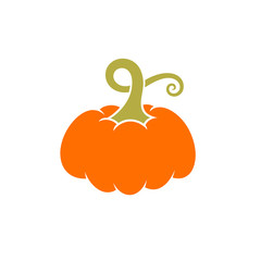 Thanksgiving pumpkin. Isolated vegetable on white background