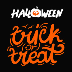 Happy Halloween greeting card. Light and flag garlands