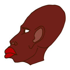 Humorous cartoon freehand drawing of a characteristic portrait