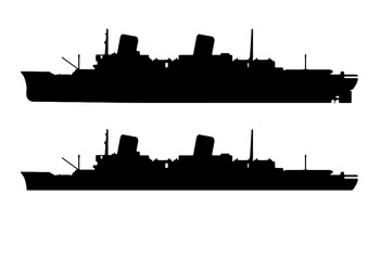 Fototapeta premium luxury cruise silhouette