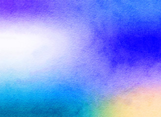 blue vivid rainbow digital illustration with watercolor texture  background