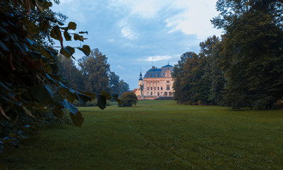 Fototapeta na wymiar The Palace in the centre of Pszczyna
